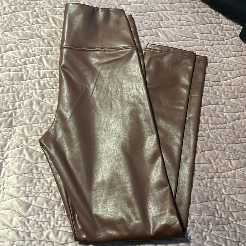Faux leather pants